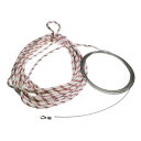 ハリヤードシステム ロープ10mmφ×15M ワイヤー3mmφ×10M
