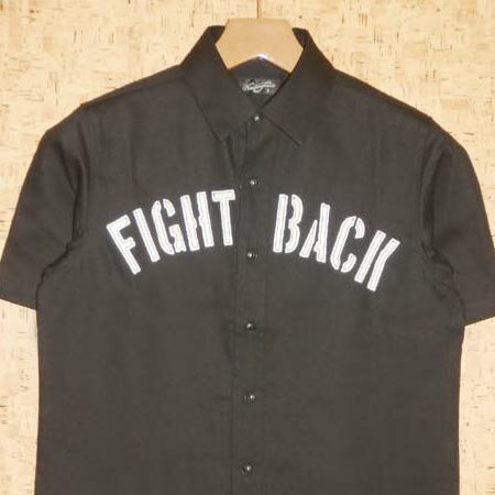 9MICROPHONES miC}CNtHYn@VcNMF3173 PATCHWORK SHIRT S/S -FIGHT BACK-