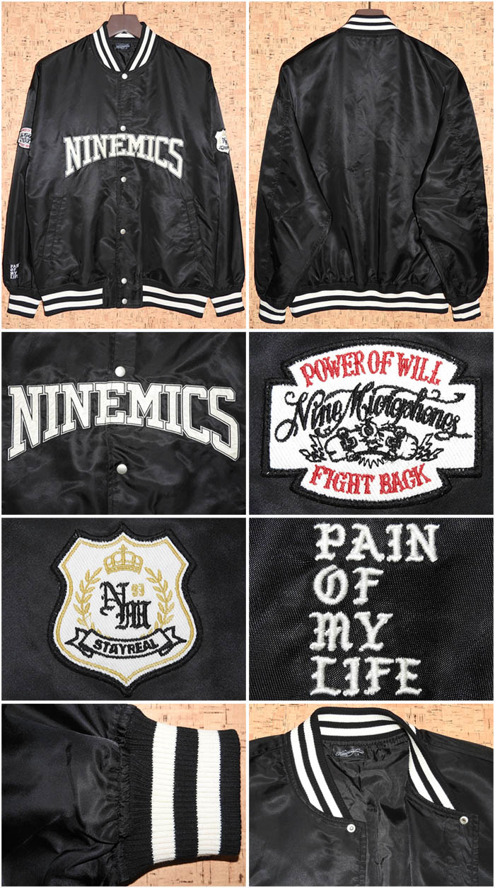 9MICROPHONES ［ナインマイクロフォンズ］ ジャケット123-62382 NYLON STADIUM JKT