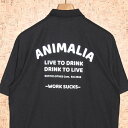 ANIMALIA mAj}An |VcAN22SU2-SH01 BIG SILHOUETTE POLO SHIRTS -WORK SUCKS-