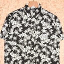 DOUBLE STEAL m_uXeB[n Vc753-35205 BLACK ALOHA B.D SHIRT