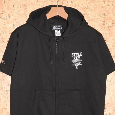 楽天Men’s Wear K.A.JSTYLEKEY ［スタイルキー］ 半袖ジップパーカーSK17SP-SWJK01 LETTER S/S HOOD SWEAT JACKET