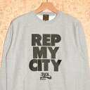 WHOLENINE ［ホールナイン］ トレーナーWCS003-H1617 REP MY CITY CREW NECK SWEATSHIRT