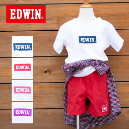 エドウイン Tシャツ メンズ エドウィン EDWIN キッズ ロゴ tシャツ ETK010 トップス Tシャツ 半袖