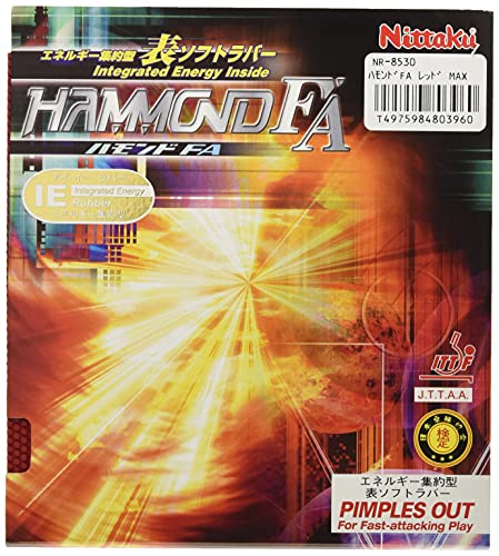 【5%OFFクーポン】ニッタク Nittaku 卓球 ラバー ハモンドFA 表ソフト 高弾性 NR-8530スピード レッド ブラック ラケット シューズ ユニ...