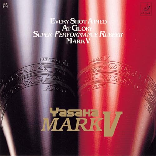 【5％OFFクーポン】ヤサカ YASAKA 卓球用ラバー マーク Vファイブ B-10 20 厚 アカ23 アカカワツキ23K ..