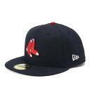 ニューエラ キャップ 59FIFTY ACPERF BOSRED メンズ 帽子 公式 MLB チームロゴ付き ストリート系 人気 定番 深め フラットバイザー ...