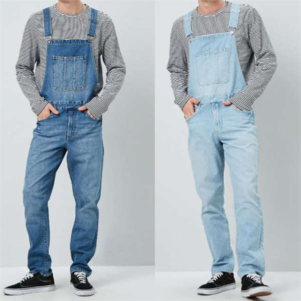 メンズ アウトドア オーバーオール デニム サロペットパンツ オールインワン ジーンズ デニムパンツ