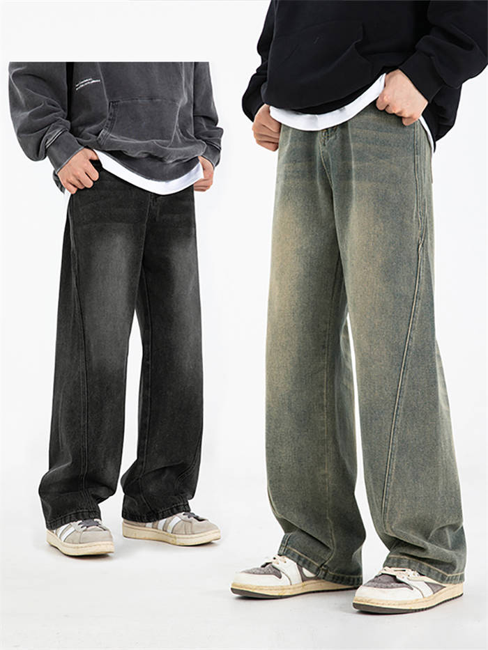 Rakuten - メンズ ジーンズデニムパンツ ジーパン ロング丈 ウォッシュ お兄系 細身 おしゃれ