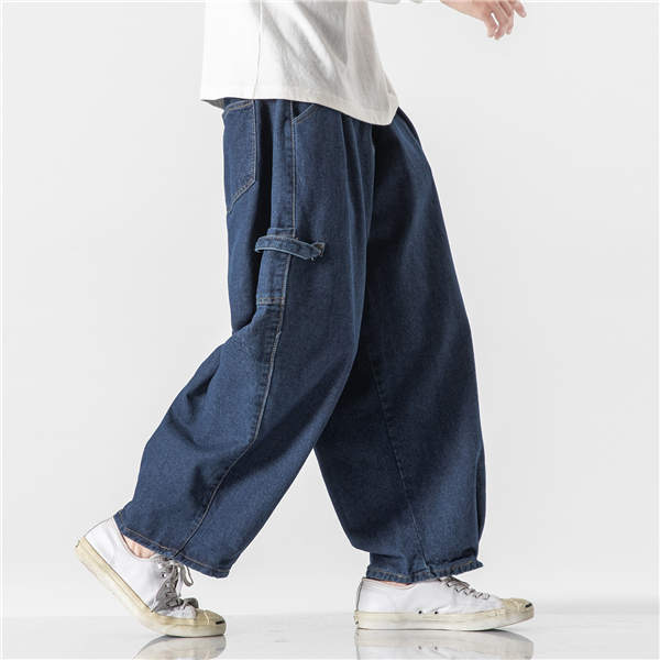 Rakuten - メンズ サルエルパンツ 九分丈 ハロンパンツ ゆったり ズボン チノパン ウェストゴム カジュアル
