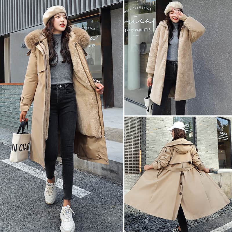 Rakuten - モッズコート ダウンコート レディース 冬服 暖かい 裏起毛 厚手 裏ボア 防風 ダウンジャケット フード付き カジュアル 寒さ対策 通勤 通学