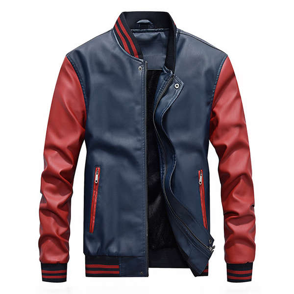 Rakuten - 革ジャン メンズ レザージャケット ライダースジャケット 秋春 スタンドカラー レザーコート アウター 防風 大きいサイズ
