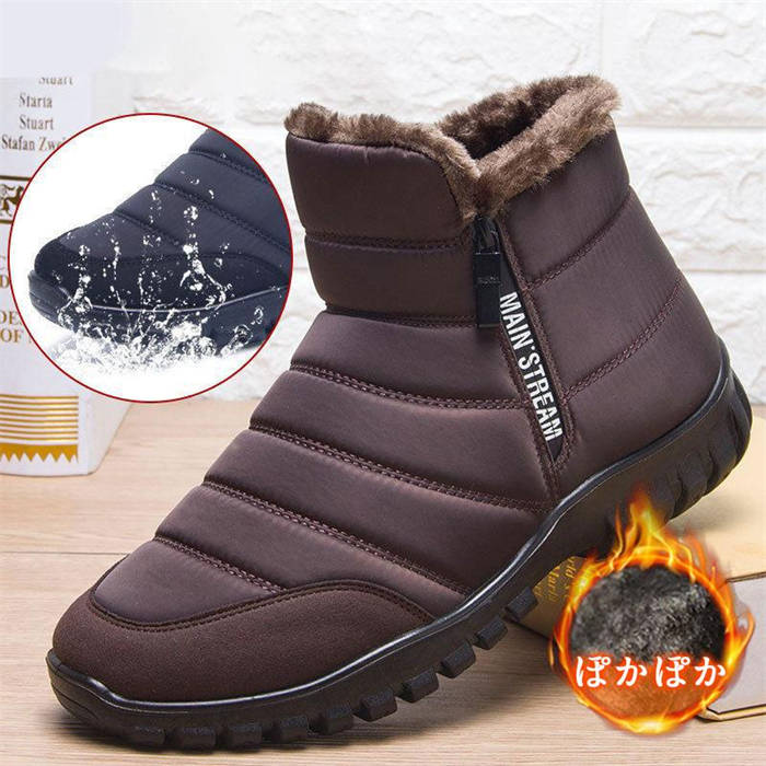 スノーブーツ メンズ ショートブーツ ムートンブーツ 秋冬 暖かい 裏ボア 裏起毛 シューズ 防寒 アウトドア 雪靴 滑り止め おしゃれ 歩..