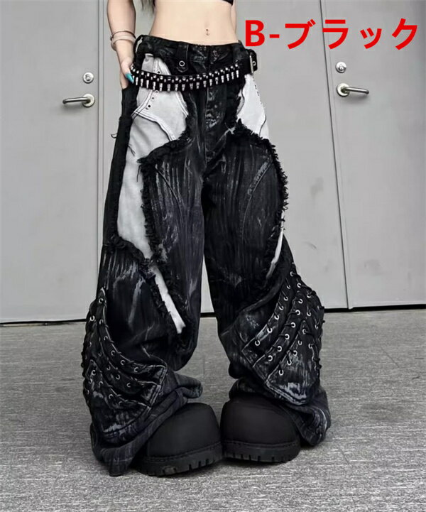 Women's denim pants, jeans, wide-leg pants, long pants, cargo pants, casual pants, trousers, loose fit, plus sizes.