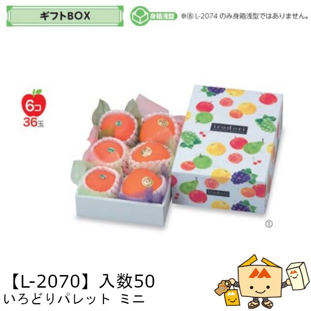 【個人宅不可】フルーツ ギフトBOX いろどりパレット ミニ 品番L-2070 ケース販売 入数50 サイズ180×270×95(60)mm 送料無料 ヤマニパ...