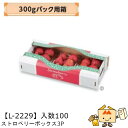 【個人宅不可】フルーツ いちご用 300gパック用箱 ストロベリーボックス3P 品番L-2229 ケース販売 入数100 サイズ350×175×75mm 送料無...