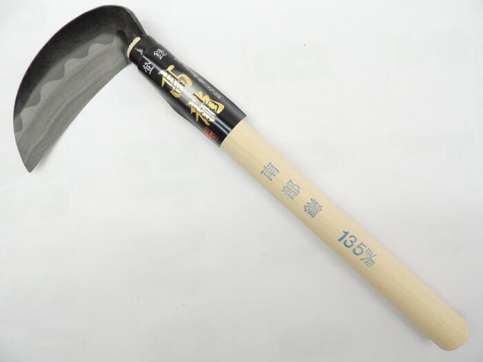 高龍 　南部鎌　大　135ミリ 表鋼小鎌　木柄300ミリ JAN 4931999606828 除草具 草削り