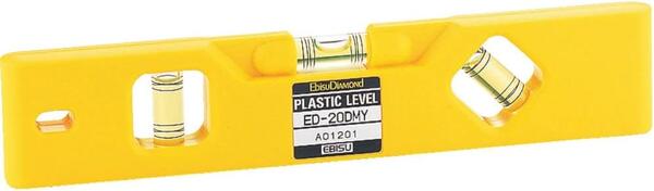 エビス ダイヤモンド水平器 プラスチックレベル ED-20DMYイエロー Jan 4950515104082 日本製 Ebisu 1A0..