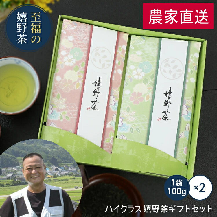 農家直送 御歳暮 御年賀【お茶ギフト 】ハイクラス嬉野茶（100g×2）お茶 日本茶 緑茶 煎茶 茶葉 佐賀名産 父の日 お中元 敬老の日 お歳暮 お年賀