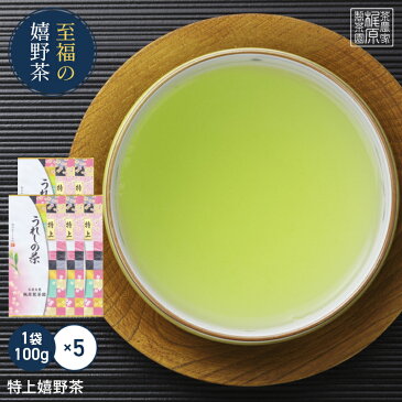 2020年産新茶 特上嬉野茶 (100g×5)お茶 日本茶 緑茶 煎茶 送料無料 茶葉 すぐ飲める！何煎も飲める日本茶！お茶 ドリンク 送料無料 食品 食品・フード ギフト 飲み物 詰め合わせ