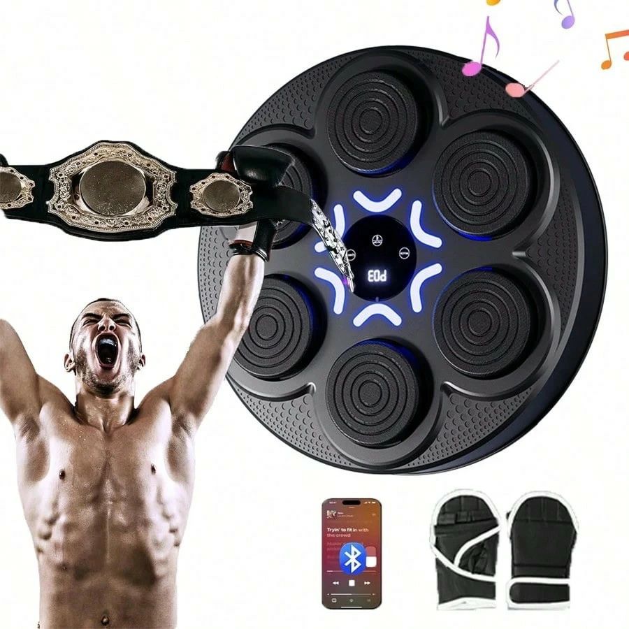 Bluetooth音楽連動 スマートボクシングマシン USB電源式 壁掛け型 フィットネス トレーニング機器 スト..