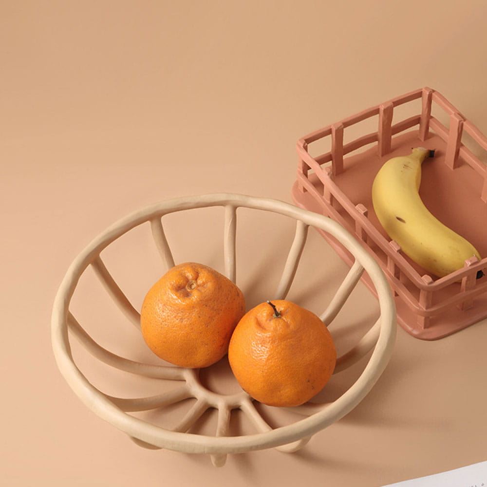 フルーツバスケット　樹脂透かし彫りフルーツバスケットリビングティーテーブルアイデアインテリアホテ..