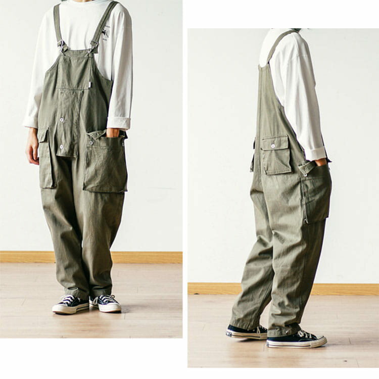オーバーオール メンズ サロペット サルエルパンツ オーバーオール メンズ レディース ユニセックス カーゴパンツ ロングパンツ 無地コスプレ ブラック アーミーグリーン ネイビー 大きいサイズ b系 ヒップホップ ストリート系 服 送料無料 3