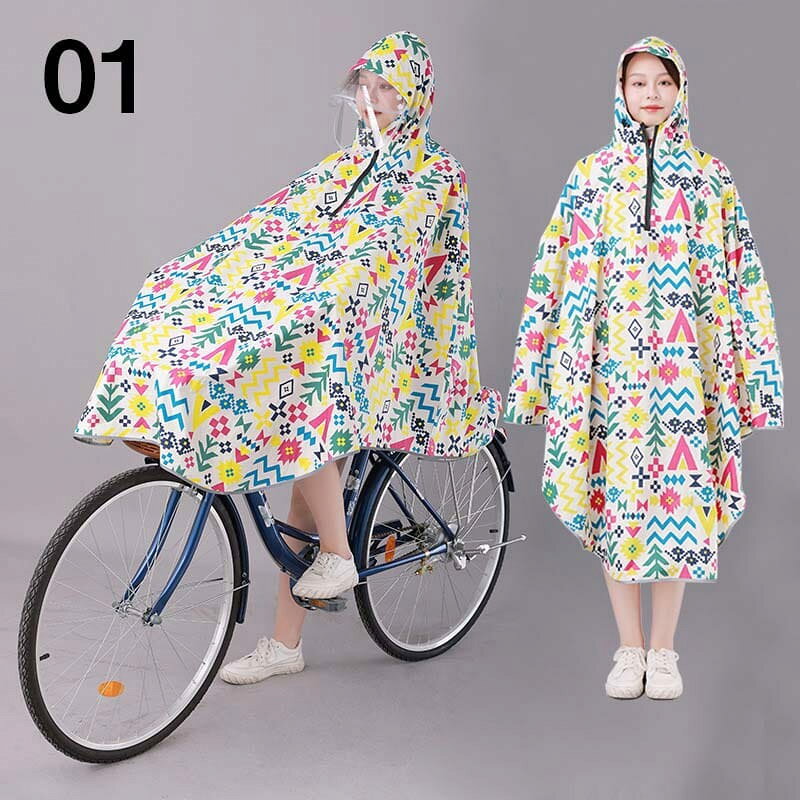 KAJOU SHOPのレインコート 自転車用カッパ 雨具 自転車用 自転車 レインポンチョ レディース メンズ ロング 防水 通勤 通学用 リュック 自転車用レインコート レインウェア かっぱ カッパ 自転車通勤 雨 対策 男性用 女性用 送料無料｜アングル3