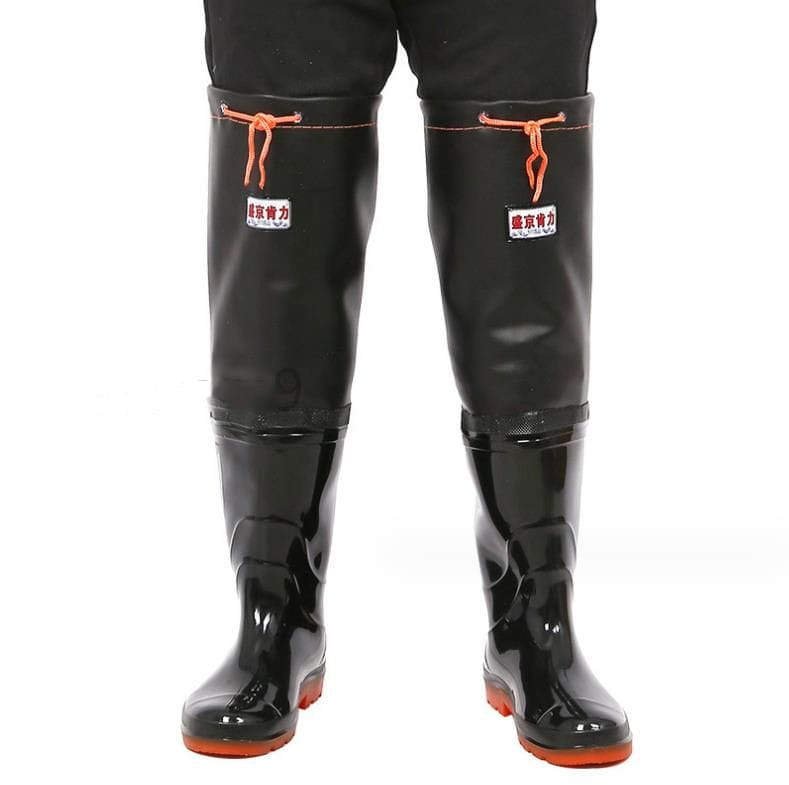 ウェーダー ロング レインブーツ 男女兼用 漁靴 ヒップウェーダー 膝丈 調節可能 PVC