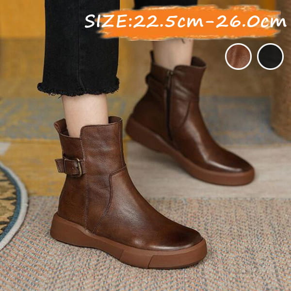 ショートブーツ レディース ウエスタンブーツ ローヒール ファスナー ショートブーツ 美脚 秋 冬 柔らか 低反発 軽量 軽い 大きいサイズ 脱げる 20 30 40 50代 送料無料 ローヒール ショートブーツ レディース 歩きやすい