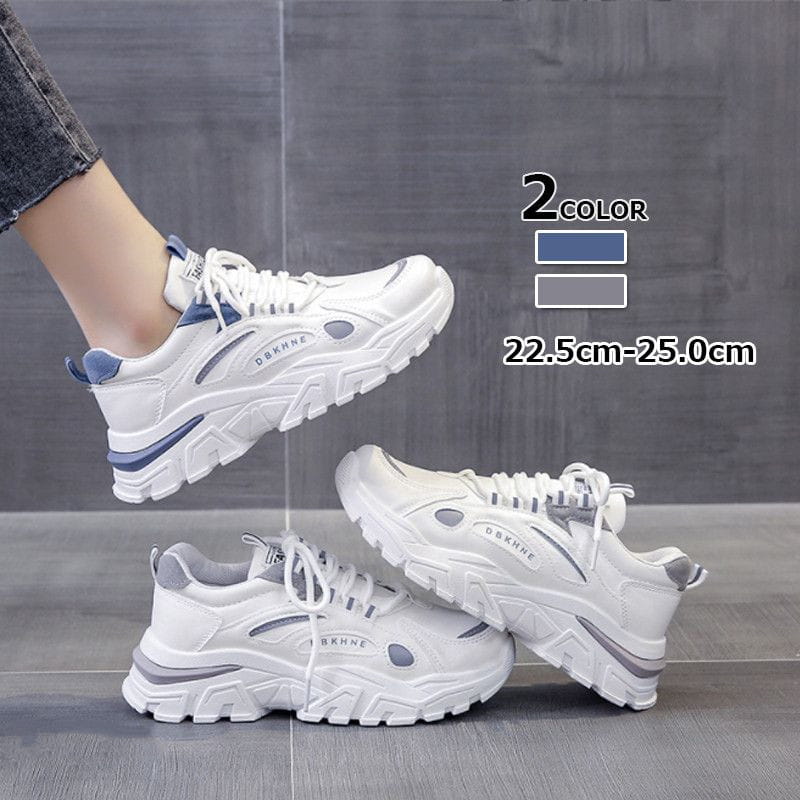 Rakuten - 厚底 スニーカー オシャレ ダットスニーカー 厚底靴 レディース スニーカー 通気性 レディースシューズ 靴 ヒール5cm 身長UP 歩きやすい オシャレ 上品 ジョギング キャンパス 韓国風 美脚 軽量 通勤 通学 旅行 可愛い カジュアル シンプル