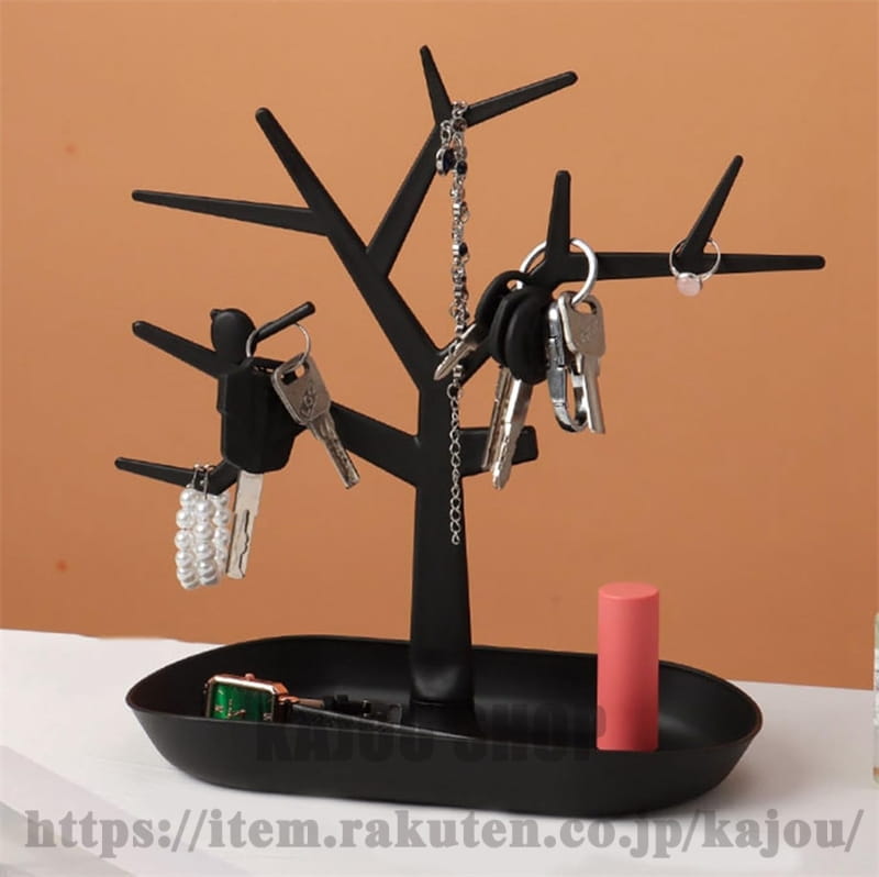 鍵置き 玄関 スタンド/プラスチック アクセサリートレイ アクセサリースタンド ツ...