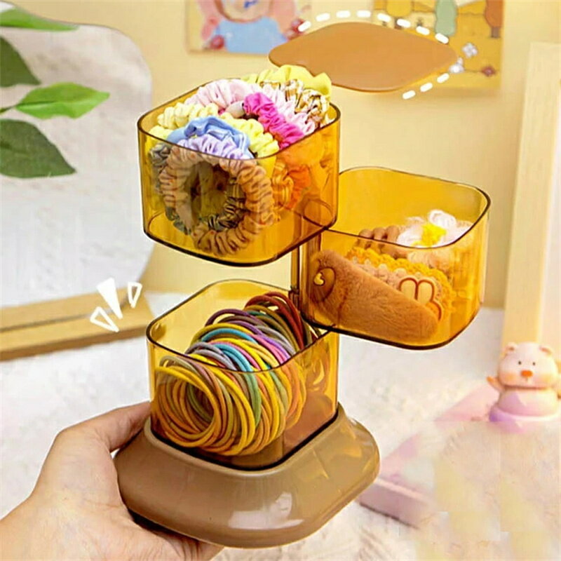 アクセサリー 収納 ポケット ケース シュシュ パフ ヘアアクセサリー 透明 ボック...