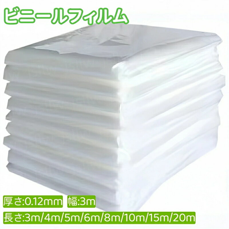 ビニールハウス用フィルム ビニールフィルム PEフィルム 家庭菜園 大型 業務用 厚さ0.12mm×幅3m×長さ3m/4m/5m/6m/8m/10m/15m/20m 張替フィルム ハウス資材 透明農ビ シート 園芸用品 農業資材 農業用品 ガーデニング 保温 防水 厚手