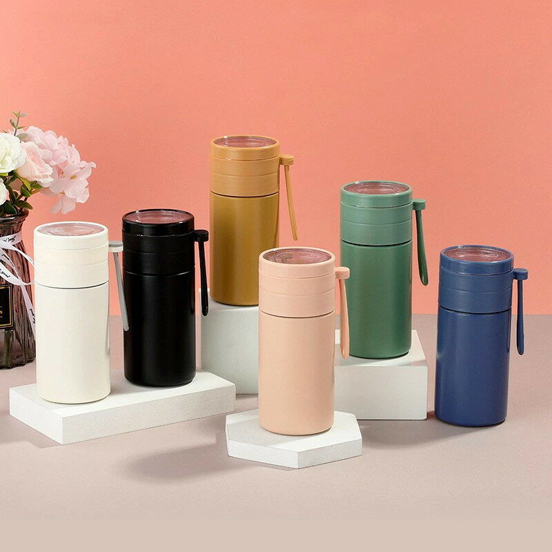 製品名：魔法瓶 カラー：ブラック、グリーン、ピンク、ホワイト、イエロー、ブルー 容量：280ml サイズ：15*6.5cm