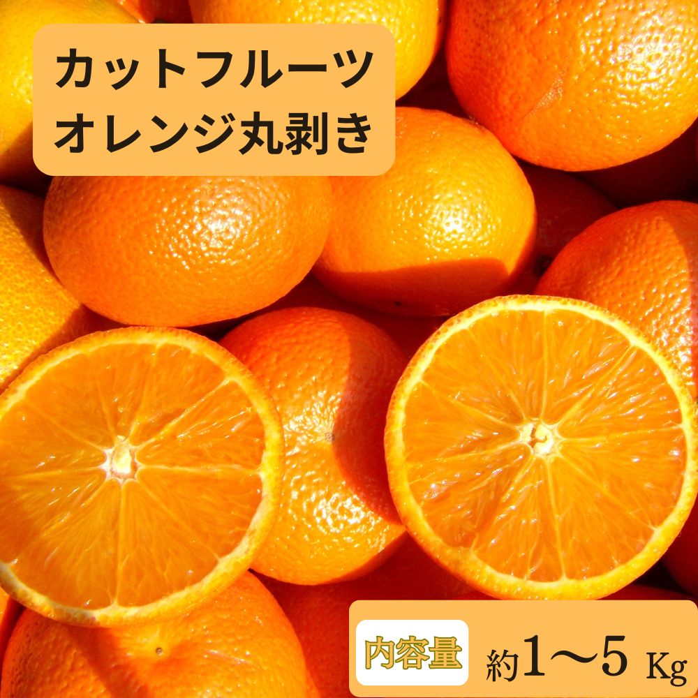 オレンジ 丸剥き カットフルーツ 1kg 3kg 5kg（1kg×複数パック） 8〜11個入り そのまま食べられる 冷蔵 送料無料