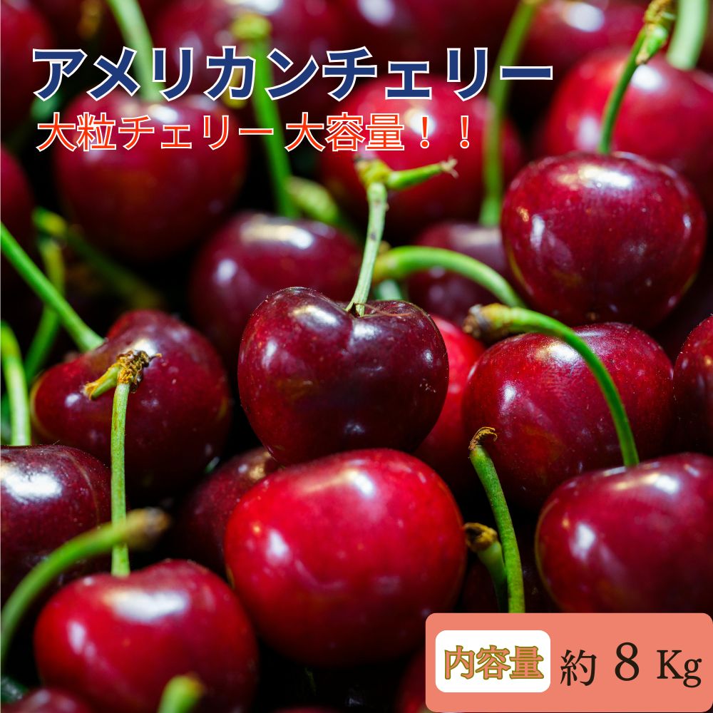 アメリカンチェリー 8kg 大容量 アメリカ産 送料無料 クール便 業務用 家庭用 まとめ買い チェリー さくらんぼ フルーツ