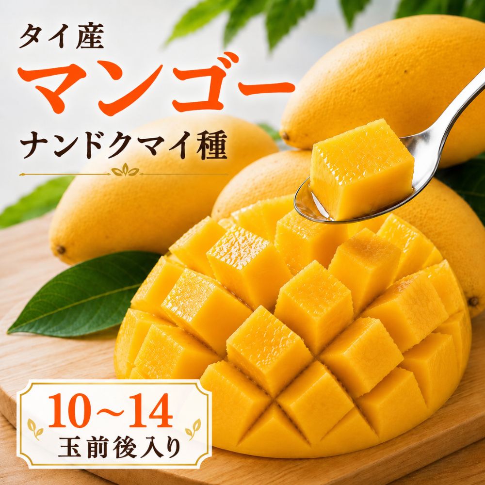 タイ産 マンゴー ナンドクマイ種 約4kg 10～14玉前後 送料無料 トロピカルフルーツ 南国フルーツ 果物 お取り寄せ
