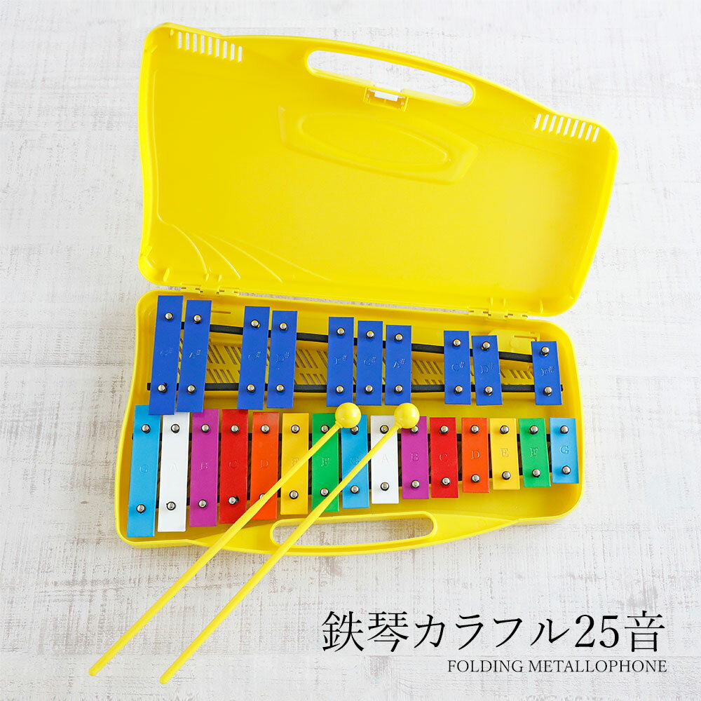 【営業日当日発送】 鉄琴 カラフル 25音 オルフ楽器 木琴パーカッションリズム ミュージカル教育用教材 教育玩具 2マレット付き その1