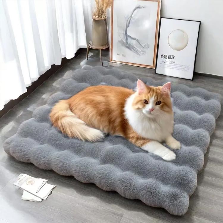 ペットマット 洗える 犬猫兼用 ペットクッション ペットベッド もこもこ ふわふわ ...