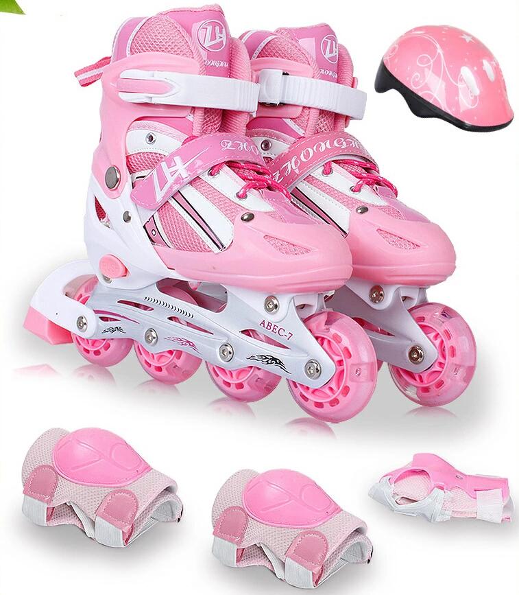 ローラースケート インラインスケート ローラーブレード セット 子供 ジュニア キッズ 大人 9点セット 通気性がよく 蒸れにくい 快適
