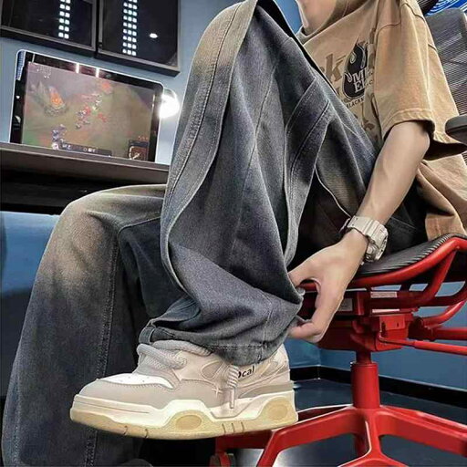 メンズ ファッション 服 男性用 オシャレ シンプル 大人 かっこいい ストリート 大きいサイズ フェイク ツーピース ステッチ ジーンズ アメリカン ストリート スタイル ワイド レッグ パンツ メンズ ファッション 服 男性用 オシャレ シンプル 大人 かっこいい ストリート 大きいサイズ フェイク ツーピース ステッチ ジーンズ アメリカン ストリート スタイル ワイド レッグ パンツ