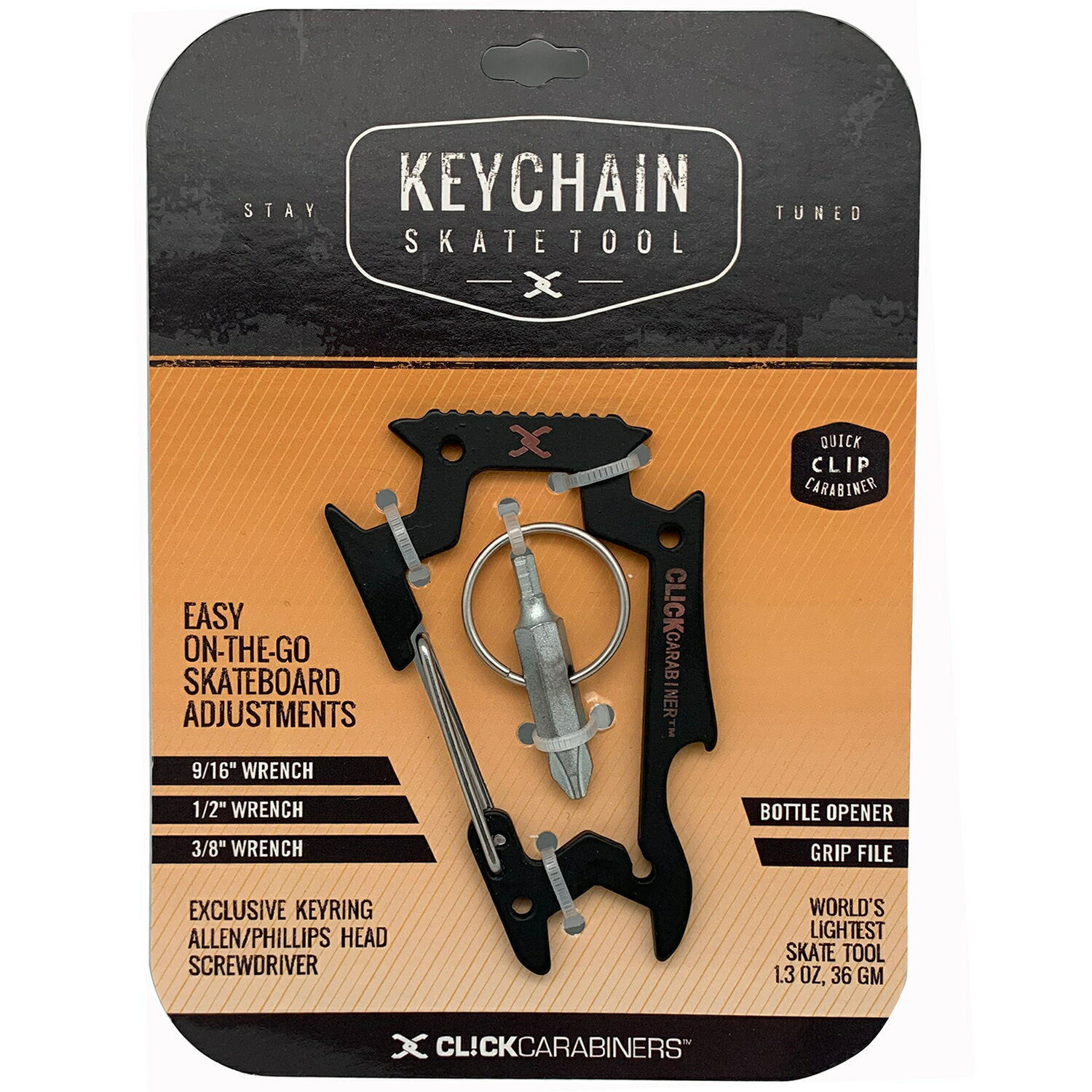 CLICK CARBINERS クリックカラビナ KEYCHAIN SKATE TOOL スケートツール工具 スケートボード SK8 Skateboard