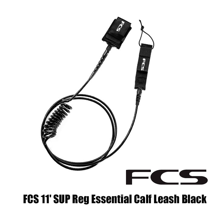 【売切り】【送料無料】アウトレットsh FCS 11' SUP Reg Essential Calf Leash Blackスタンドアップパドルボード SUP インフレータブル SUP FCS2