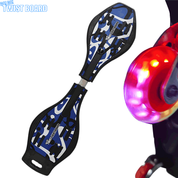 GO! GO! TWIST BOARD スケートボード キャスターボード 2輪 スケートボード 光る LED ウィール 子供 キッズ プレゼント ギフト フィットネス 運動不足解消 ツイスト