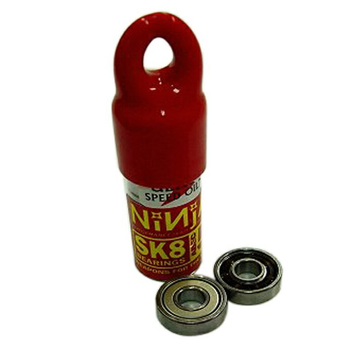 【売切り】アウトレットjm NINJA BEARING ABEC5 チューブタイプ(OIL・8個入り) jm ニンジャベアリング スケートボードベアリングメンテナンスウィールタイヤ