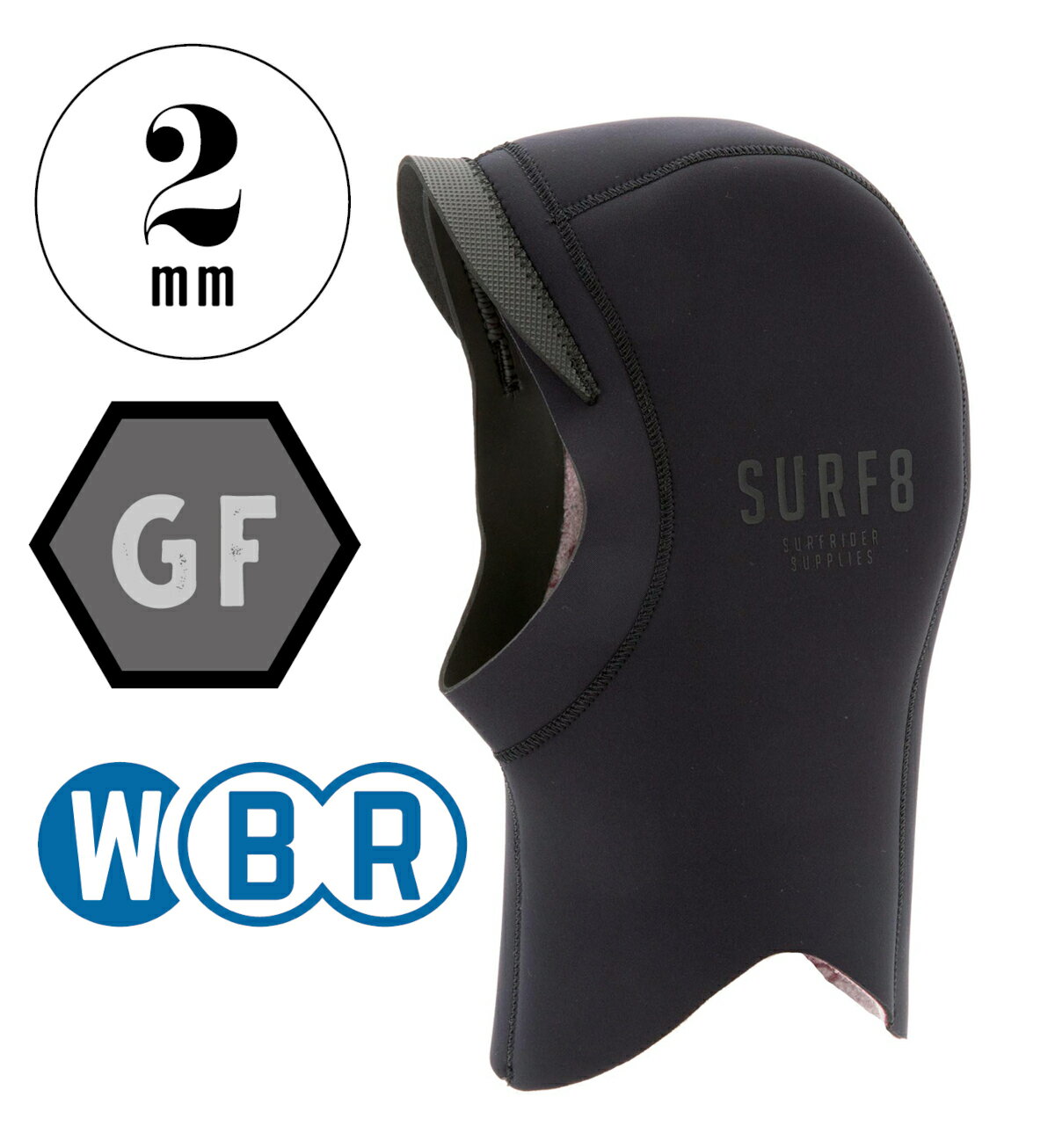 【売切り】【価格最前線】【送料無料】swサーフエイト 83F3G6 ジャージフード 2mm 起毛 SURF8 サーフィン 防寒 冬用 定番 人気