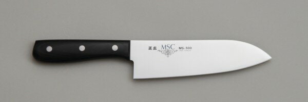 正広作ステンレス包丁MS-500　三徳型165mmとげる包丁　特殊ステンレス鋼