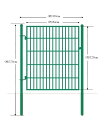 フェンスAF-1200用簡易扉(とびら)門扉・出入口・ゲート 片開き 扉と門柱セットです。取付簡単!
