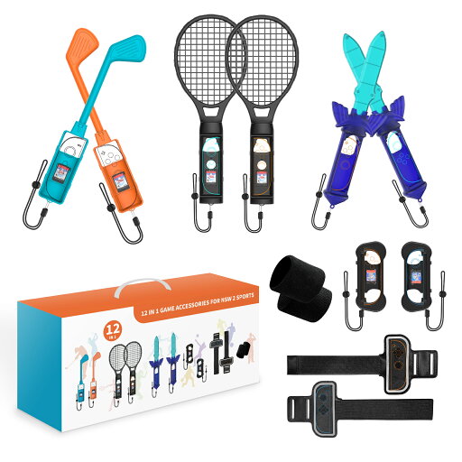 【12 in 1セット】 Switch2 Sports ゲーム用 アクセサリーセット バンドル スイッチスポーツ 用セット 体感ゲーム対応 sportsゲーム スイッチ スポーツ 体感スポーツ対応 テニス アクセサリ セット 誕生日プレゼント 子供 【12 in 1セット】 Switch2 Sports ゲーム用 アクセサリーセット バンドル スイッチスポーツ 用セット 体感ゲーム対応 sportsゲーム スイッチ スポーツ 体感スポーツ対応 テニス アクセサリ セット 誕生日プレゼント 子供